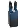 Michelino 6-teiliges Edelstahl Messer-Set Mit Messerblock Aus Holz Kochmesser Blau
