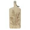 Schneidebrett Servierbrett Wildblumen Mangoholz Natur Griff Serviertablett 58cm