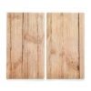 Zeller 2er Set Herdabdeckplatten Schneideplatten "Wood" Schneidebrett Glas