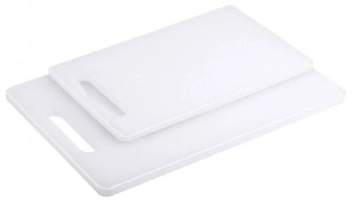 2x Contacto Schneidbrett Mit Füßchen, Weiß, Polyethylen, Länge: 35 Cm, Breite: 25 Cm, Dicke: 2 Cm 5 2x Contacto Schneidbrett Mit Füßchen, Weiß, Polyethylen, Länge: 35 Cm, Breite: 25 Cm, Dicke: 2 Cm – Bild 3